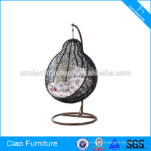 Synthetic Outdoor PE Rattan Round Wicker Swing Chair Furniture